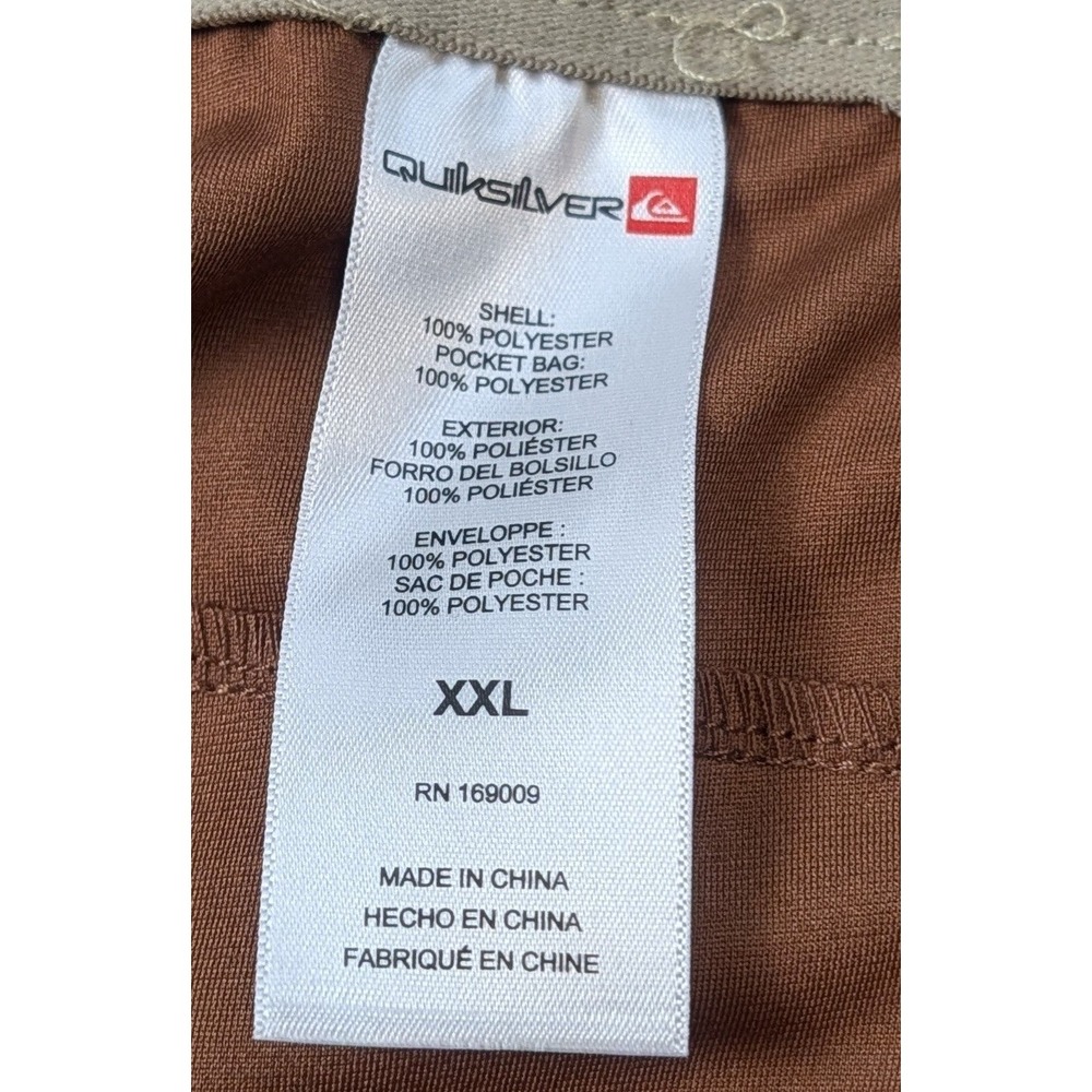 Quiksilver Mens Drylight Shorts XXL‎ Brown Regular Fit Athletic Drawstring - Picture 5 of 10